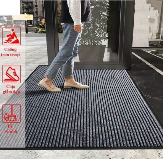 Ngăn Bụi Bẩn Từ Cửa: Thảm Chùi Chân Văn Phòng Cao Cấp, Bền Đẹp 2 tham chui chan van phong